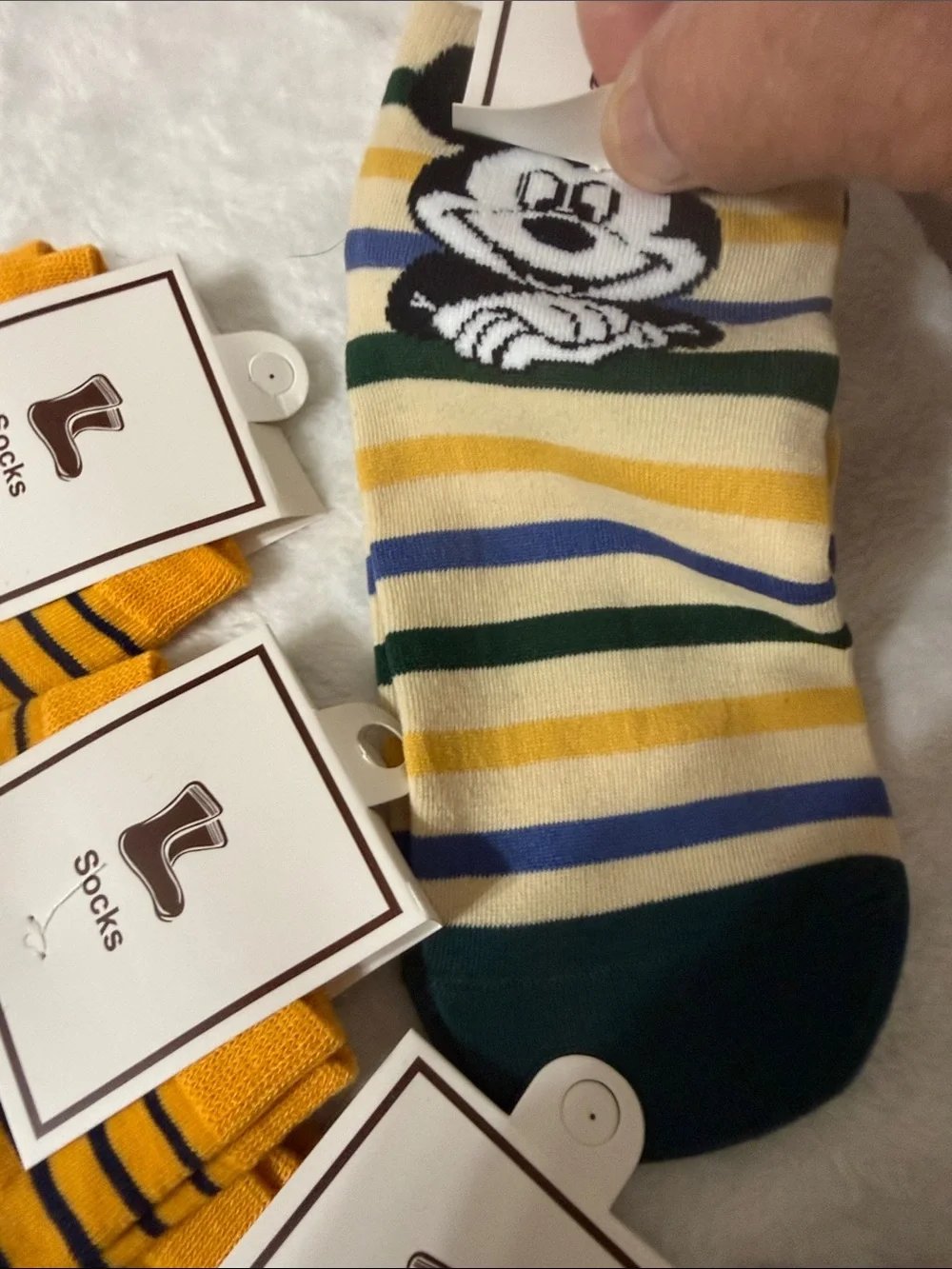 Disney Character Ankle Socks - Assorted Navy, Yellow, Green
